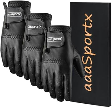 aaasportx Golf Gloves - 3 Pack for Men (Worn on Left/Right Hand)