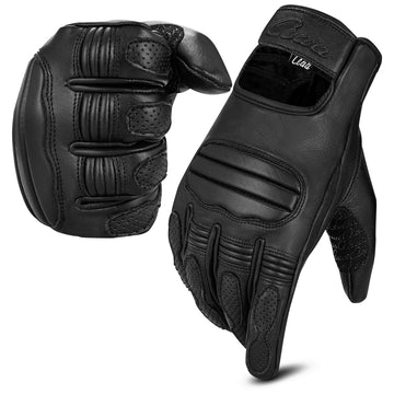 Summer Leather Motorcycle Gloves by aaaSportx™