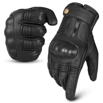 aaaSportx™ Winter Leather Motorcycle Gloves - Thermal Insulation - Touch Screen Compatible