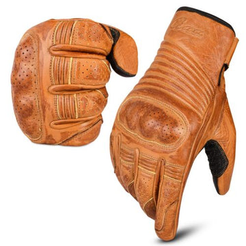 aaaSportx™ | All-Weather Leather Motorcycle Gloves with Hardshell Protector
