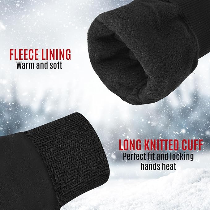 aaasportx Winter Gloves for Men Women Touch Screen Water Resistant Windproof Thermal for Running Cycling Driving Hiking - Warm Gifts