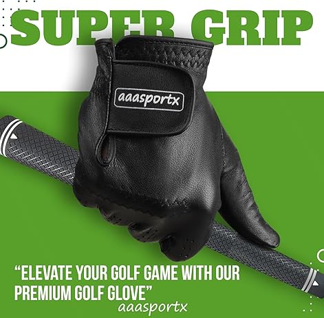 aaasportx Golf Gloves - 3 Pack for Men (Worn on Left/Right Hand)