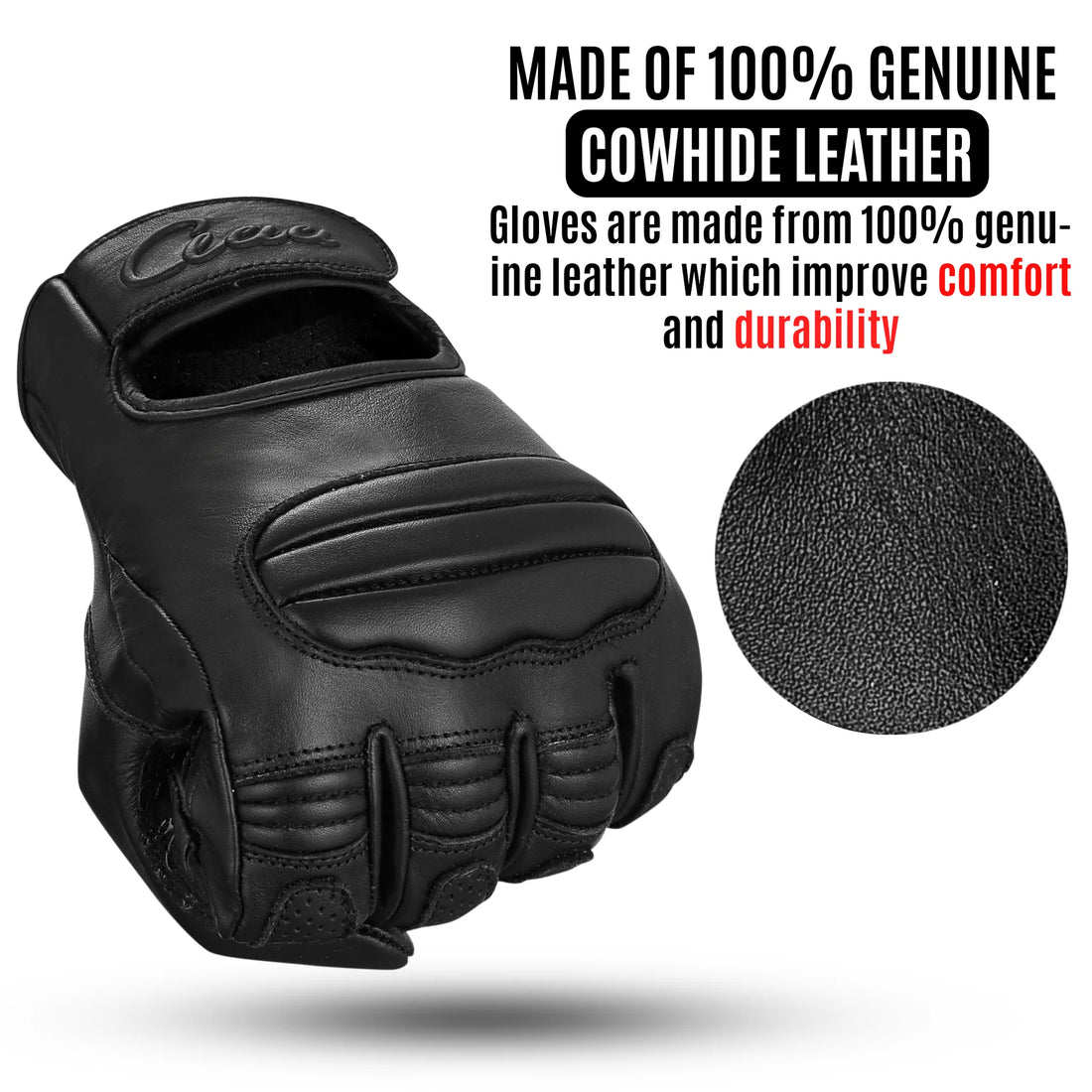 Summer Leather Motorcycle Gloves by aaaSportx™